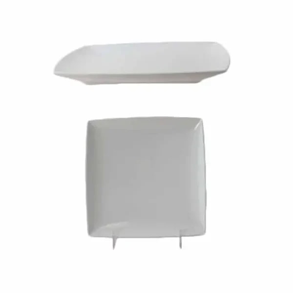 Thunder Group 29006WT Classic White 6" x 6" Square Melamine Plate | Case of 12 — main image