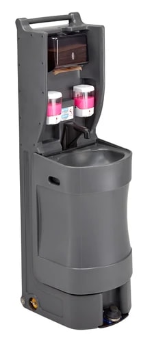 Cambro MHWS18615 Charcoal Gray Mobile Hand Wash Station — main image
