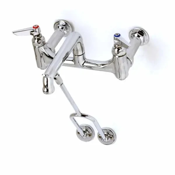 T&S B-0650-BSTP 8" Wall Mount Service Sink Faucet — main image