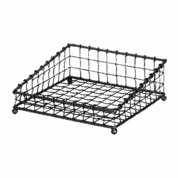 Tablecraft GM1212 Black Metal Grand Master Square Basket 12 — main image