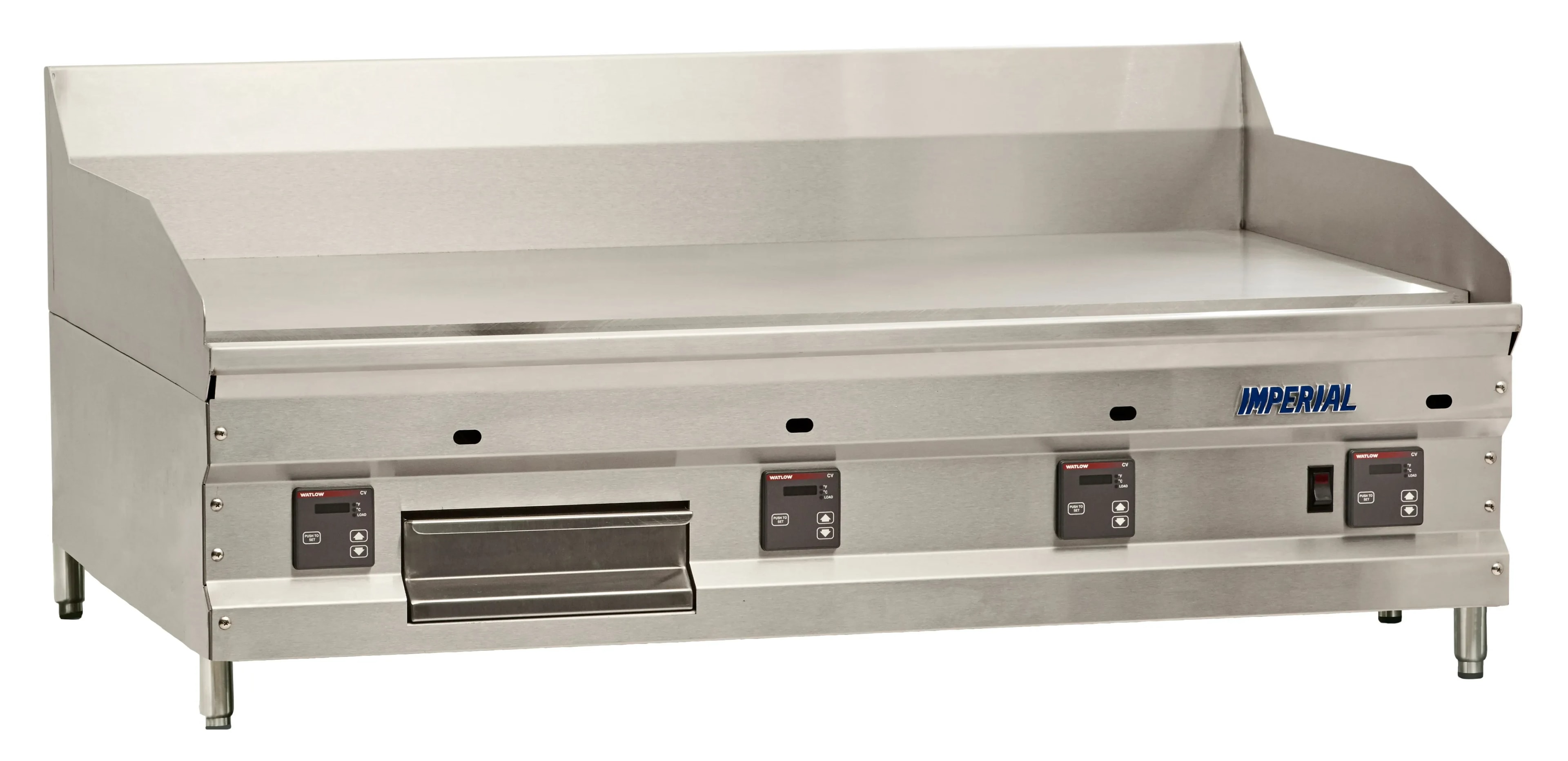 Imperial PSG60 Professional Gas Countertop Griddle 60 Inch Wide Digital Control Rectangle Polished Steel 1 Inch Thick Plate Heavy-Duty — Propane, 150000 BTU — main image