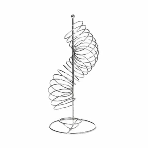 Tablecraft FSP1507 Spiral Chrome Plated Metal Meranda Fruit Basket 9" x 9" x 18-1/2 — main image