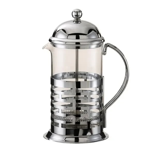 Service Ideas T477B 20 oz. Stainless Steel Frame French Coffee Press — main image