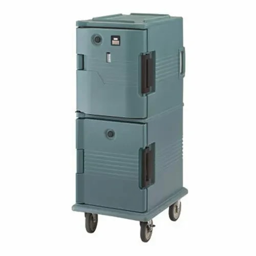 Cambro Ultra Camcart UPCHT800192 2-Compartment Granite Green Heated Food Pan Carrier — main image