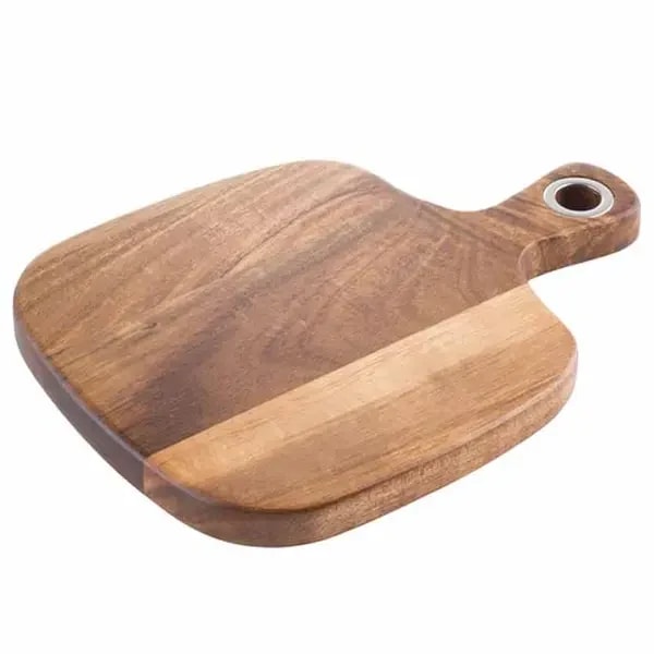 Tablecraft 123480 Acacia Wood Bread Serving Board 5-1/2" x 6-1/2" — main image