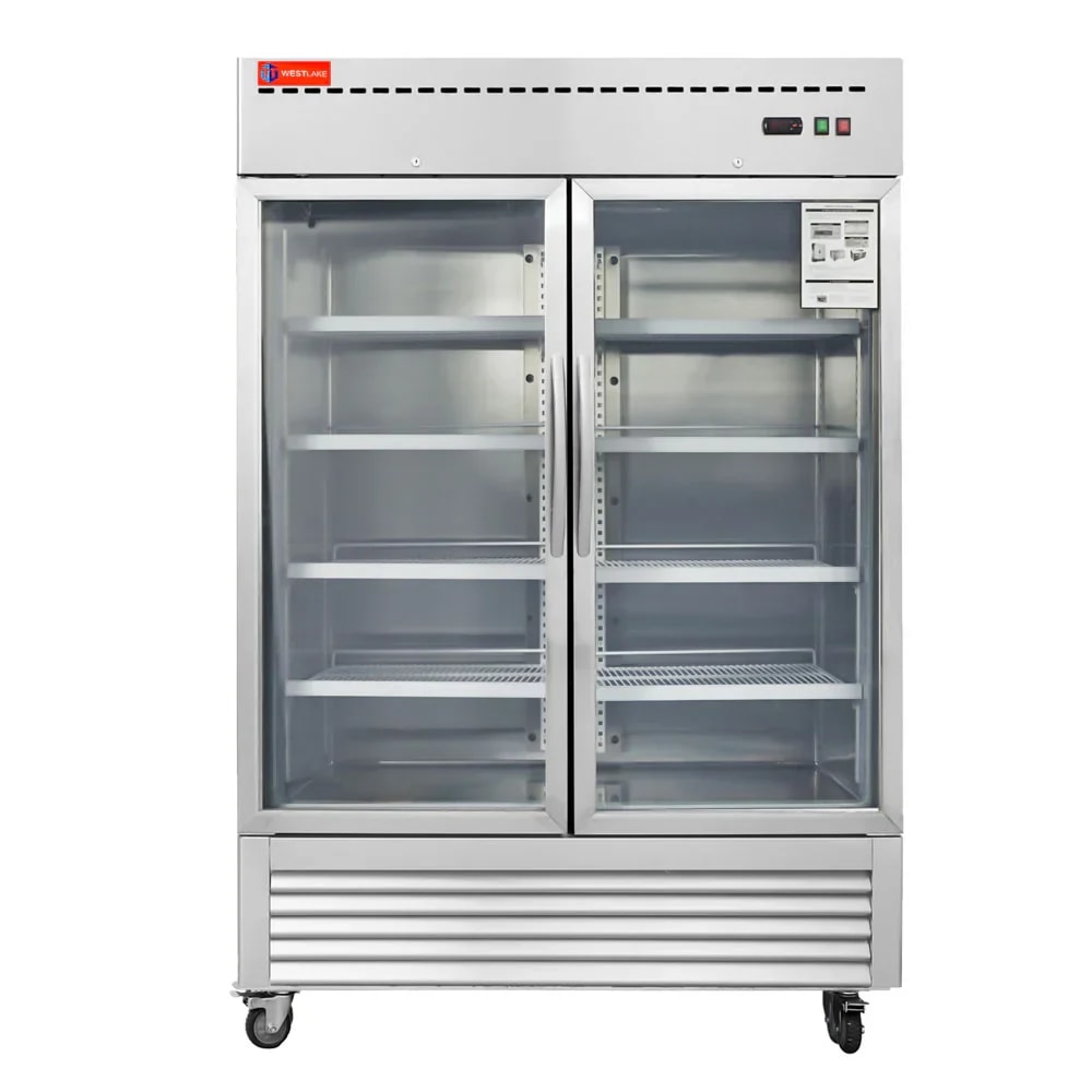 Westlake WKR-49BG Glass Door Merchandiser Refrigerator 2 Door 33-40°F — main image