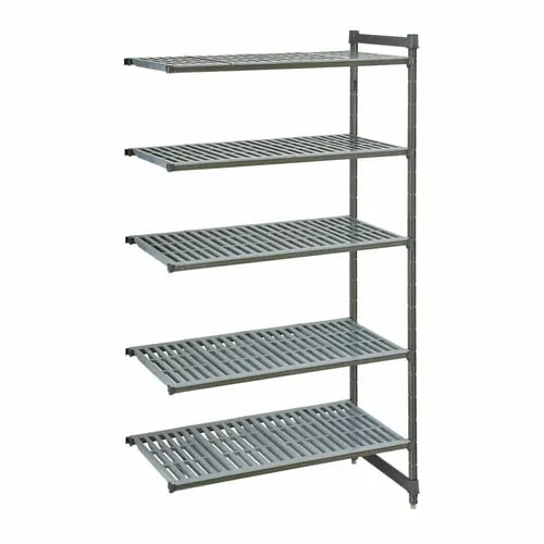 Cambro Camshelving CBA245472V5580 5-Shelf Polypropylene Brushed Graphite Add-On Shelving Unit 54"W X 24"D X 72"H — main image