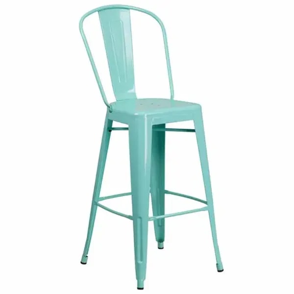 Flash Furniture ET-3534-30-MINT-GG Mint Galvanized Steel Bar Stool — main image