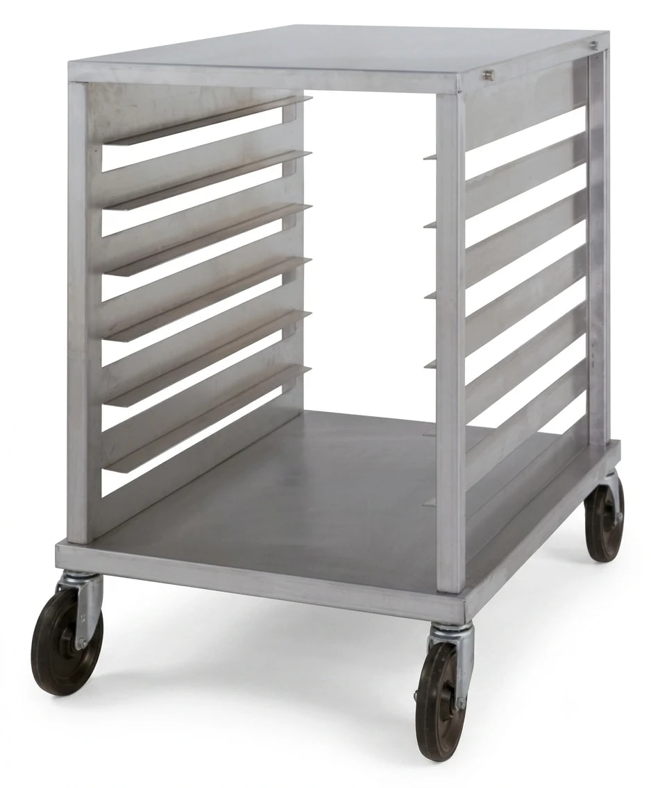Nu-Vu® SB-1 Portable Aluminum Pan Rack Single Width Knock-Down Style End-Loaded 7 Pan Capacity — main image
