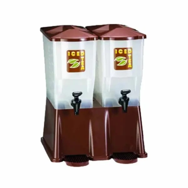 Tablecraft TW54DP Double 3-Gallon Slimline Cold Beverage Dispenser — main image