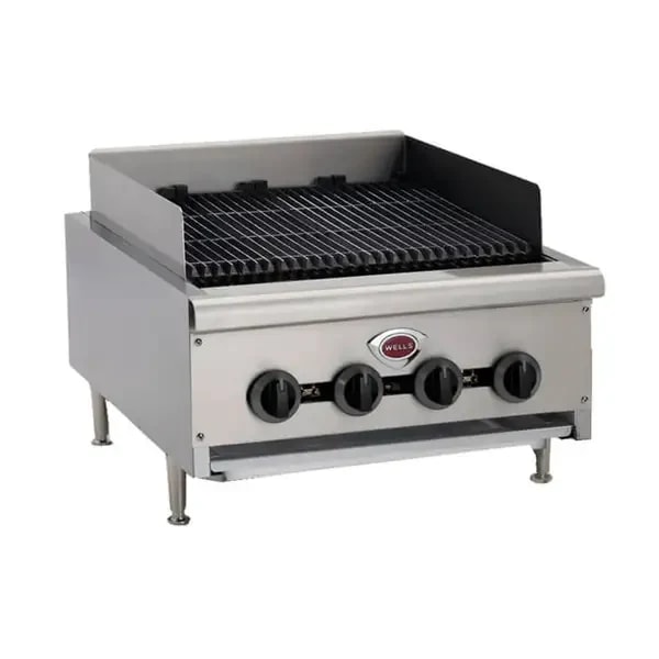 Wells HDCB-1230G Heavy Duty 40,000 BTU Radiant Gas Charbroiler 14"W — main image