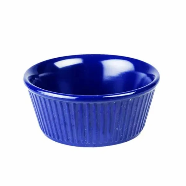 Thunder Group ML533CB1 Cobalt blue 3-1/2 oz. Fluted Melamine Ramekin | Case of 12 — main image