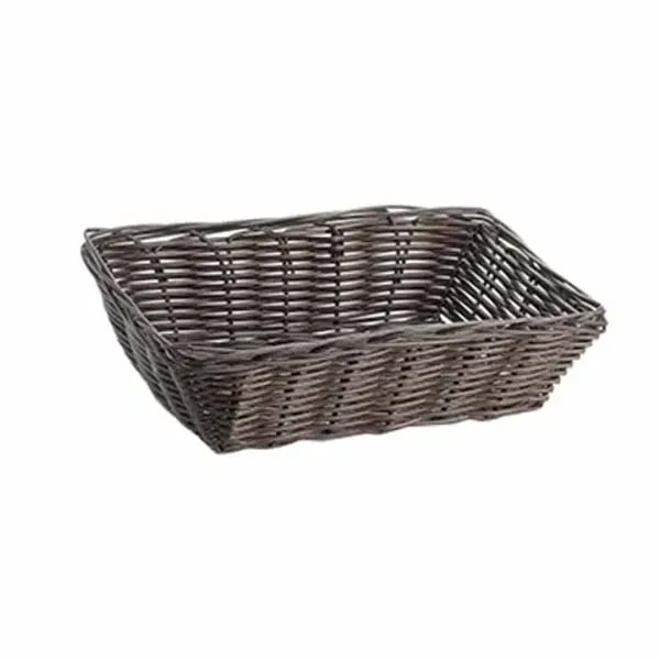 Tablecraft 1472 Brown Rectangular Woven Basket 9" x 6" x 2-1/2 | Case of 12 — main image