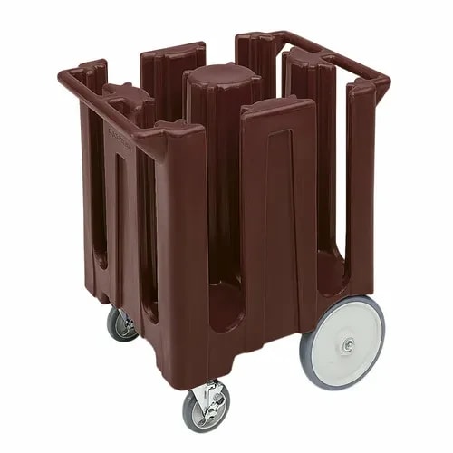 Cambro DC825131 Polyethylene 4 Dark Brown Dish Caddy With 4 Dividers — main image
