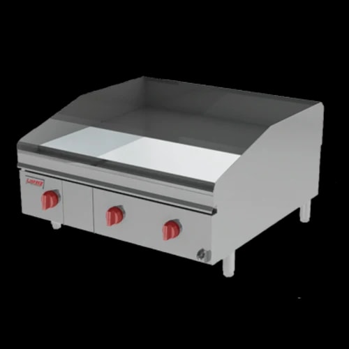 Lang 224ZTDC Gas Countertop Griddle 24 Inch Wide Snap Action Thermostat Control Rectangle Chrome Plated 1 Inch Thick Plate Heavy-Duty — Propane, 54000 BTU — main image