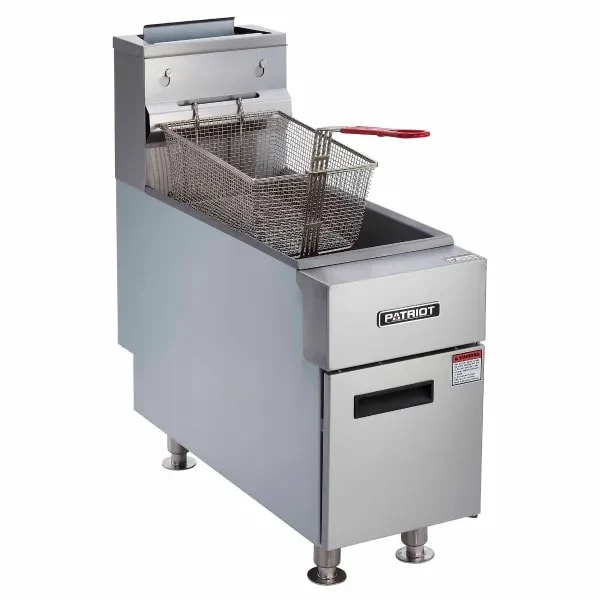 Patriot PT-CTF-2LP Liquid Propane 25 lb. Countertop Fryer 44,000 BTU 11-1/8"W — main image