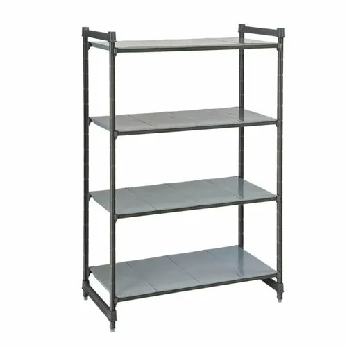 Cambro Camshelving CBU246064S4580 4-Shelf Polypropylene Brushed Graphite Shelving Kit 60"W X 24"D X 64"H — main image