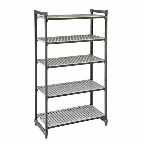 Cambro Camshelving ESU245472V5580 5-Shelf Polypropylene Brushed Graphite Shelving Kit 54"W X 24"D X 72"H — main image