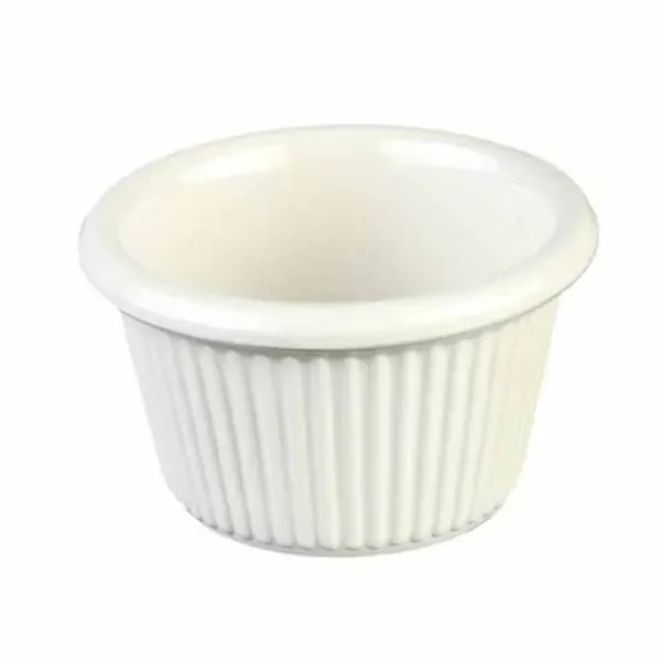 Thunder Group ML507B1 Bone 1-1/2 oz. Fluted Melamine Ramekin | Case of 12 — main image