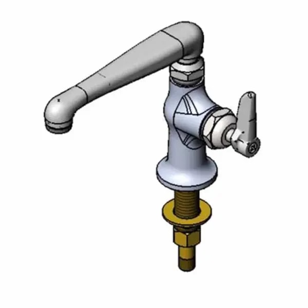 T&S B-0208-CR-HW Single Hole Deck Mount Temp Faucet with 6" Spout Faucet — main image
