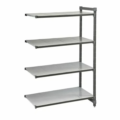 Cambro Camshelving CBA183064S4580 4-Shelf Polypropylene Brushed Graphite Add-On Shelving Unit 30"W X 18"D X 64"H — main image