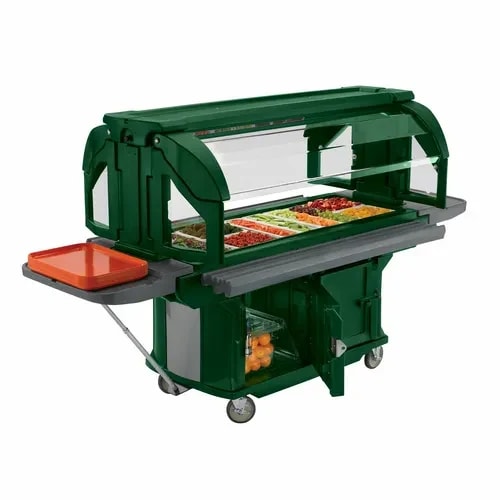 Cambro Versa Food Bar VBRU5519 4-Pan Kentucky Green Cold Food Serving Counter — main image