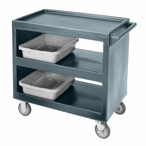 Cambro BC235191 3-Shelf 500 Lb. Capacity Granite Gray Utility Bus Cart — main image