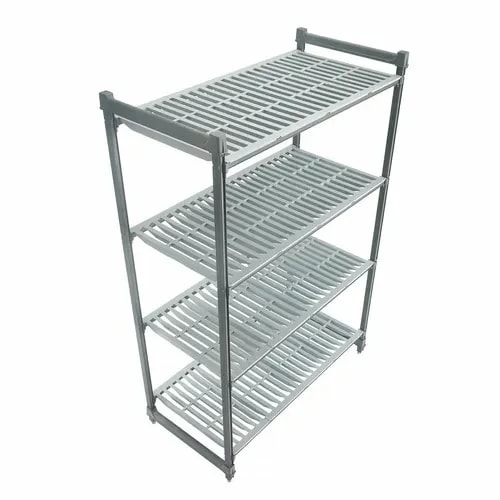 Cambro Camshelving CBU184272V4580 4-Shelf Polypropylene Brushed Graphite Shelving Kit 42"W X 18"D X 72"H — main image