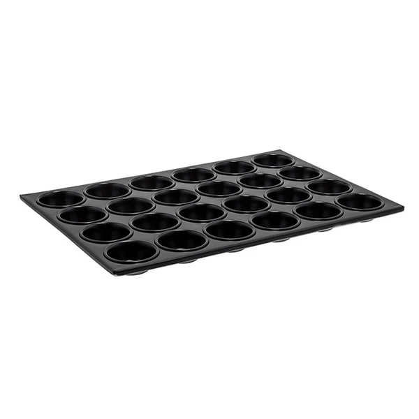Winco AMF-24NS 2-3/4" Diameter 24-Cup Heavy Aluminum Non-Stick Muffin Pan — main image