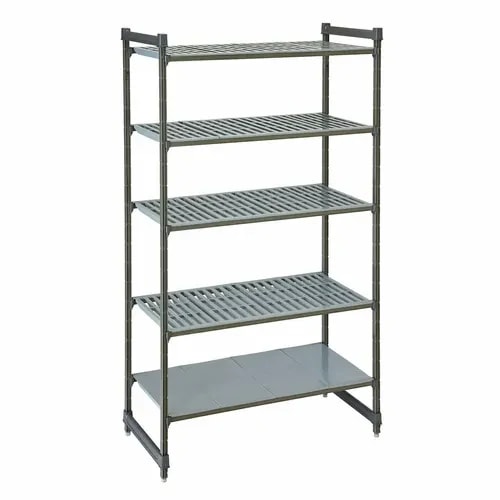 Cambro Camshelving CBU186084VS5580 5-Shelf Polypropylene Brushed Graphite Shelving Kit 60"W X 18"D X 84"H — main image