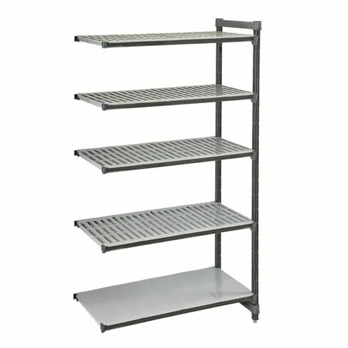 Cambro Camshelving EA242484VS5580 5-Shelf Polypropylene Brushed Graphite Add-On Shelving Unit 24"W X 24"D X 84"H — main image