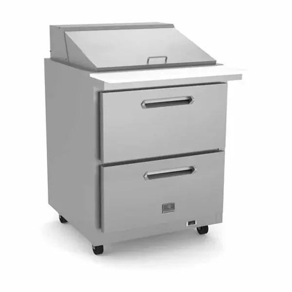 Kelvinator KCHMT29.12.2D 12 Pan 2-Drawer Mega-Top Sandwich Prep Table 27-7/8"W — main image