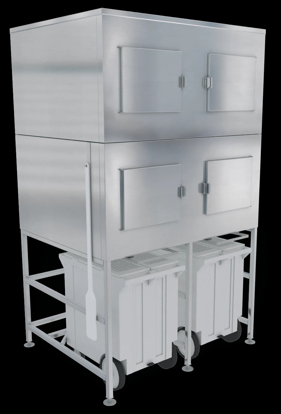 Kloppenberg SPS-2-SL Gravity Dispense Ice Bin 2500 Pound Capacity Polyethylene Interior Cube, Flake, Nugget Ice Compatibility — main image
