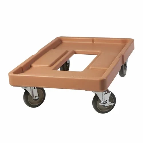 Cambro Camdolly CD400157 Open Frame Coffee Beige Food Carrier Dolly — main image