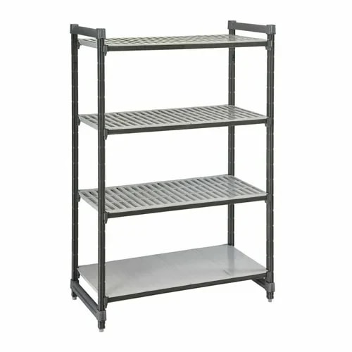 Cambro Camshelving ESU186064VS4580 4-Shelf Polypropylene Brushed Graphite Shelving Kit 60"W X 18"D X 64"H — main image
