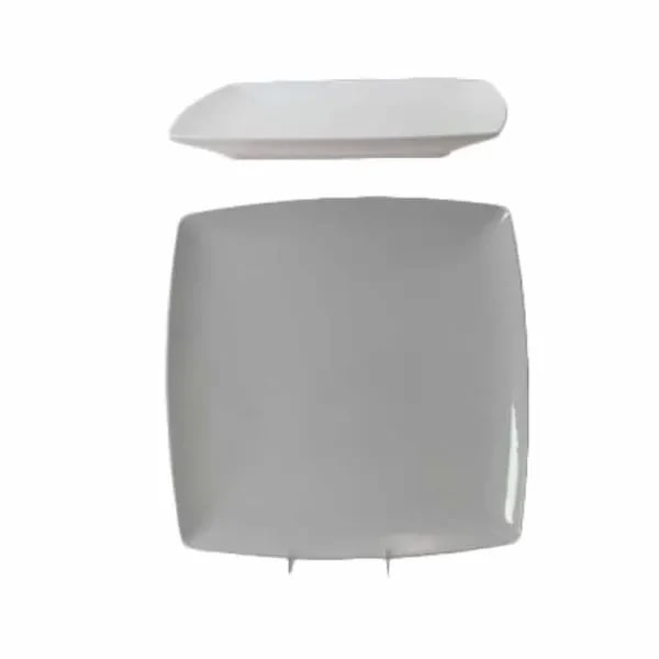Thunder Group 29012WT Classic White 12" x 12" Square Melamine Plate | Case of 12 — main image
