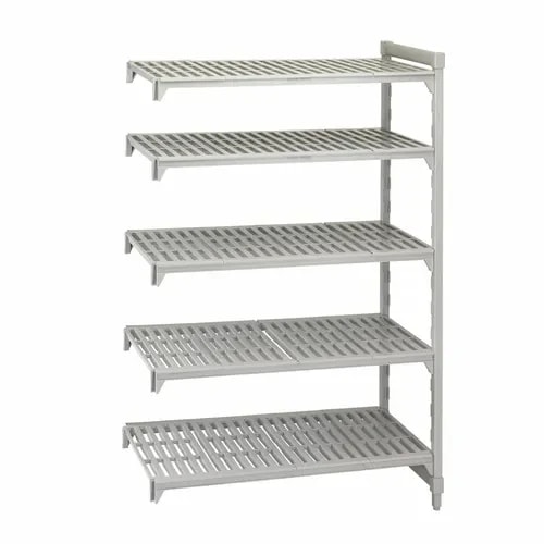 Cambro Camshelving CPA187272V5PKG 5-Shelf Polypropylene-Covered Steel Posts Speckled Gray Shelving Kit 72"W X 18"D X 72"H — main image