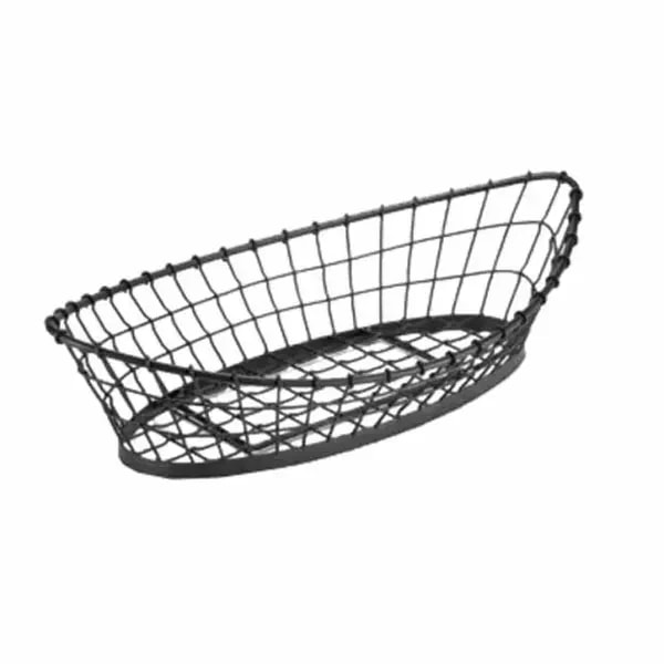 Tablecraft GMT2412 Black Metal Grand Master Transformer Oblong Basket 24" x 12" x 6" — main image
