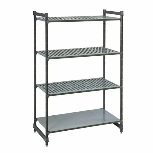 Cambro Camshelving CBU186072VS4580 4-Shelf Polypropylene Brushed Graphite Shelving Kit 60"W X 18"D X 72"H — main image