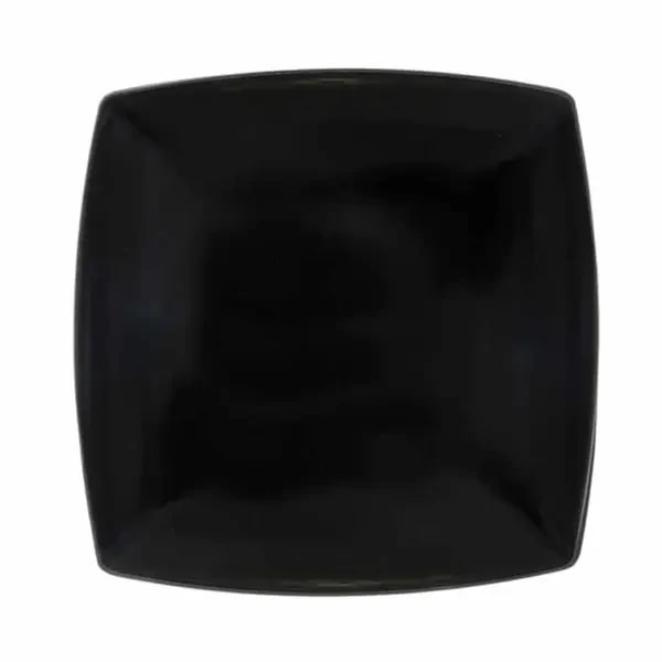 Thunder Group 29009BK Classic Black 9" x 9" Square Melamine Plate | Case of 12 — main image