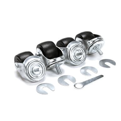 True 830280 Caster 2-1/2, 1/2Stem, St/4 Silver 2 Loc