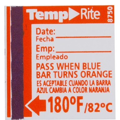 Taylor Precision 8750 TempRite® Dishwasher Temperature Test Labels — main image