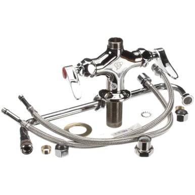 Commercial Kitchen Plumbing Fittings — Groen Z078701 Double Pantry Faucet W/ 5" Riser, 12" Spout