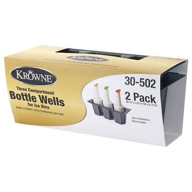 Krowne 30-502 2-Pack 3 CompartmentBottle Wells For Ic