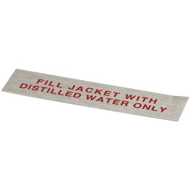 Kitchen Spares — Groen Z026450 Label, Distilled Water