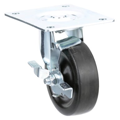 true 830217 caster w brake plate swivel 4