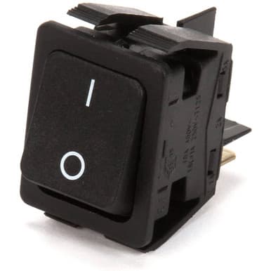 Randell SWT1503 EL Switch, Black Rocker, 20A, 277Vac, 22Mmx30Mm