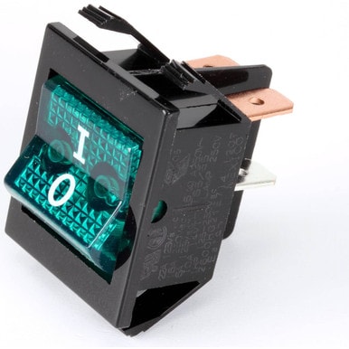 Hatco 02.19.076.00 Switch, Rocker, 250V, Green, Dpst — main image