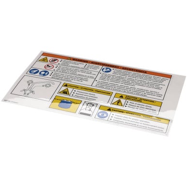 Cleveland Range KE603996-1 Label SheetGas, Elec, Stm