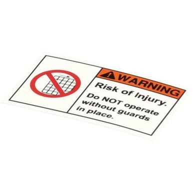 Edlund L316 Label, Warning, 1.25 X2.5 (Vm — main image
